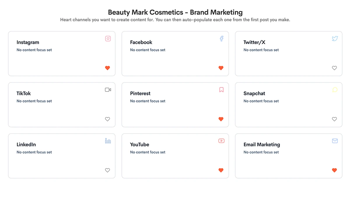 Select the channels you want to post to