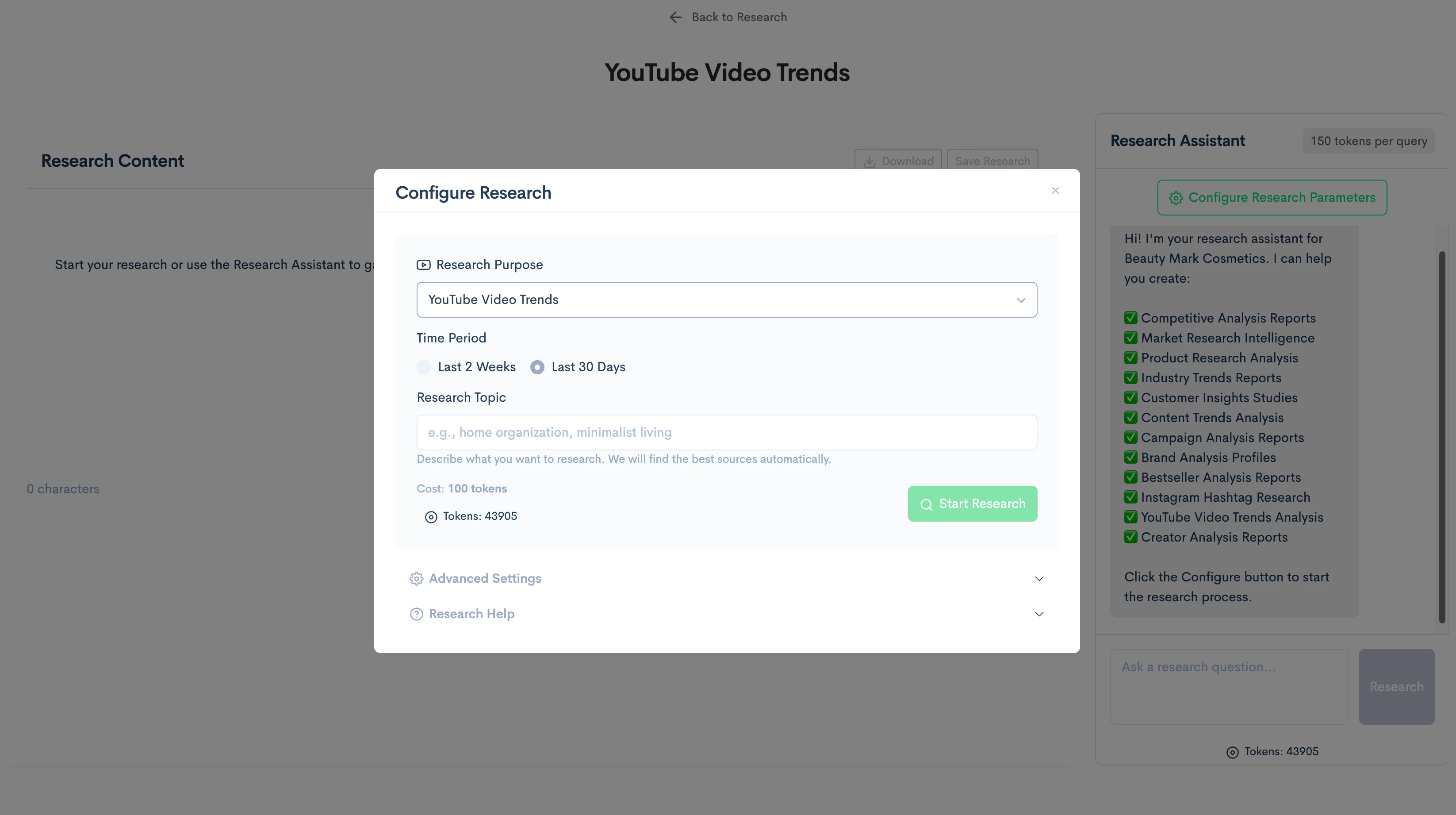 Professional research reports example